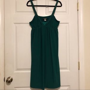 Essentials by A.B.S Knee Length Dress Green Large